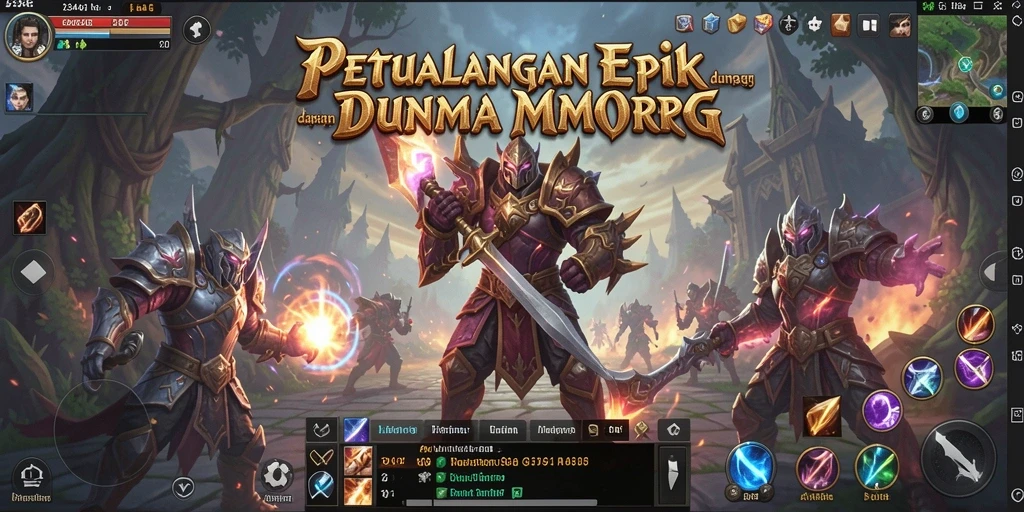 Tampilan utama gameplay 234E dengan aksi seru dan grafis menawan.