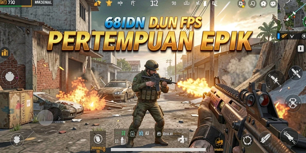 Screenshot 68IDN menampilkan aksi tembak-menembak mendebarkan.