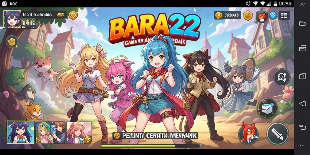Screenshot gameplay BARA22 menampilkan aksi karakter dalam petualangan anime.