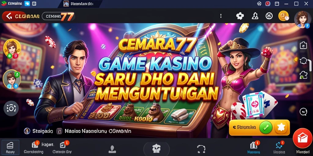 Tampilan gameplay CEMARA77 dengan grafis visual yang menakjubkan.