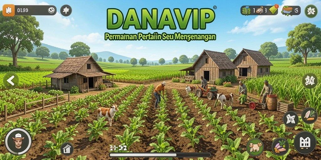Gambaran gameplay seru dalam permainan pertanian DANAVIP.