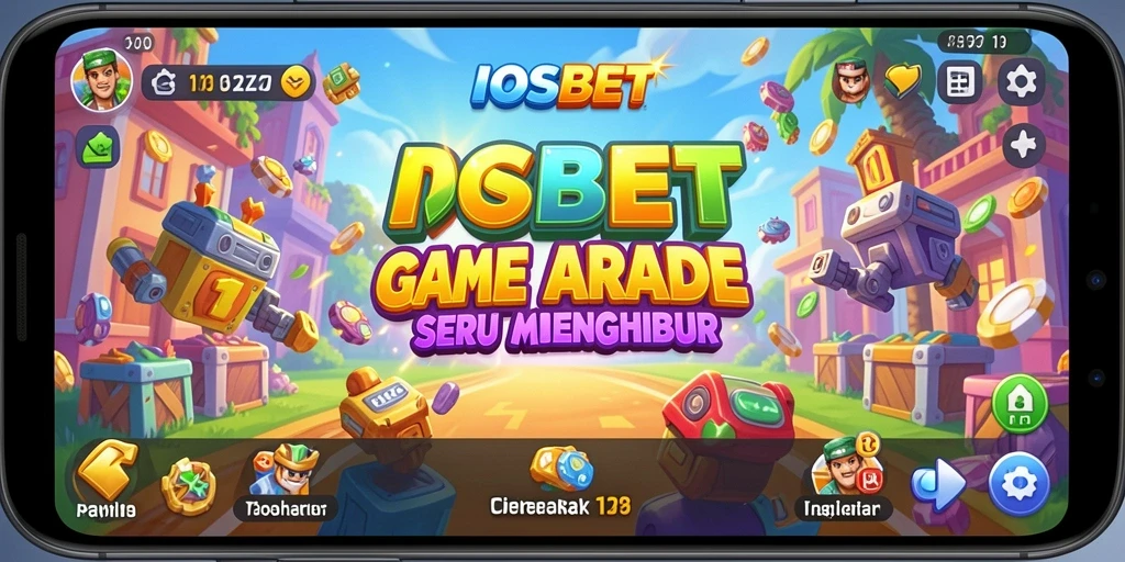 Tampilan seru dari gameplay Arcade IOSBET yang menantang.