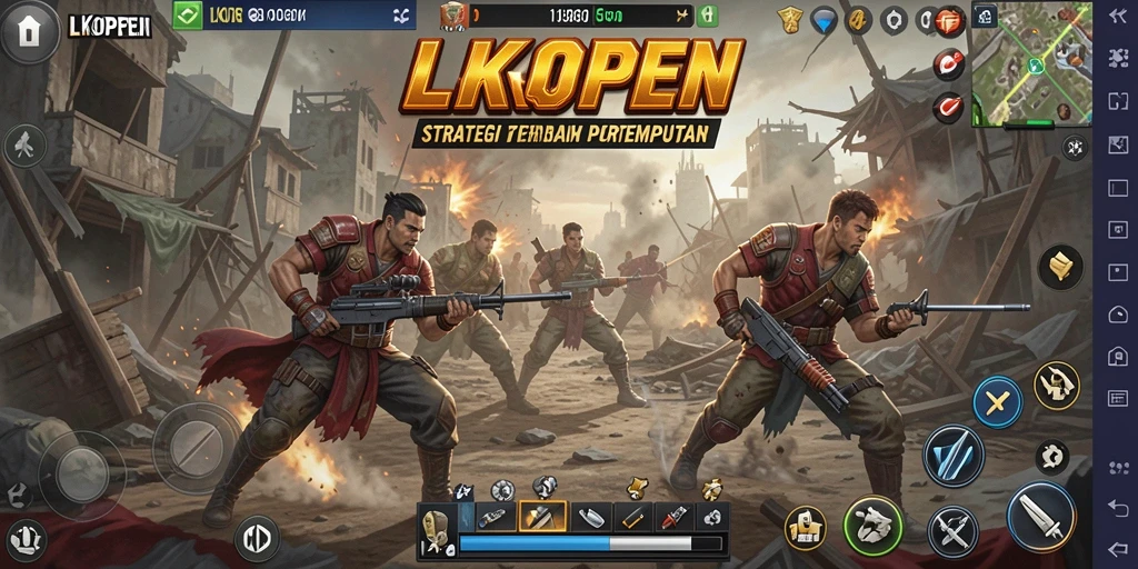 Tampilan gameplay LKOPEN dengan serangan strategi yang mendebarkan.