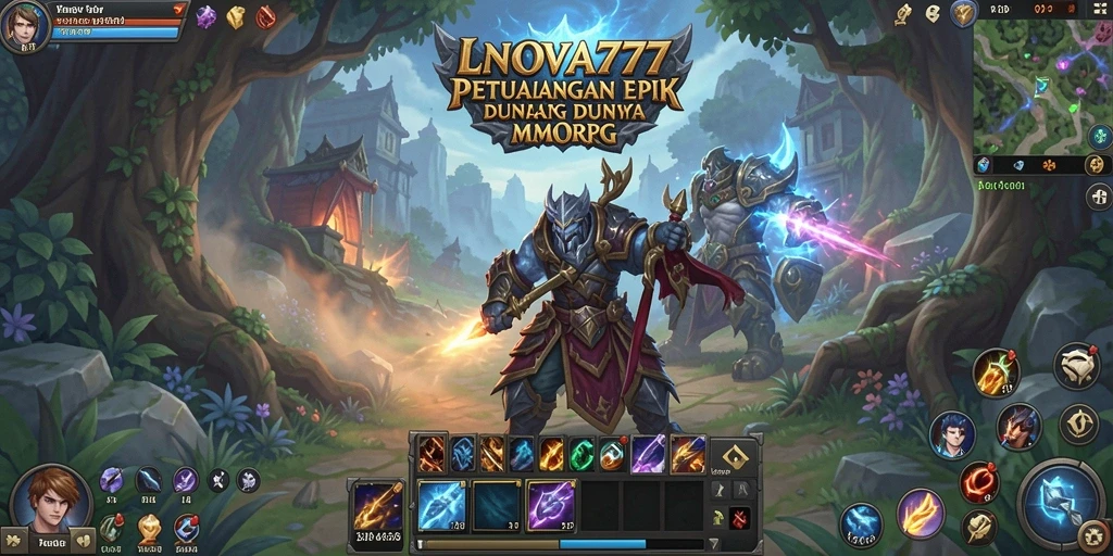 Screenshot LNOVA777 menampilkan aksi seru dan dunia yang luas dalam gameplay MMORPG.