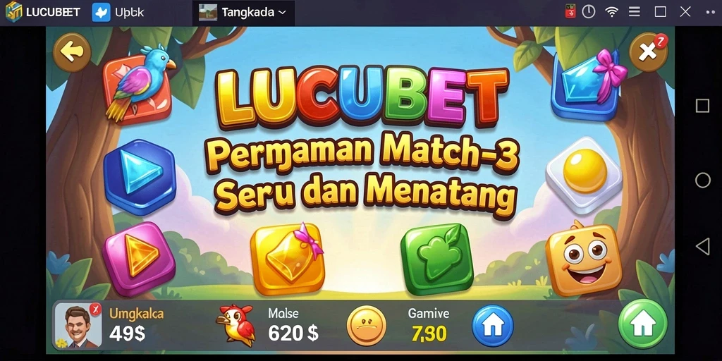 Tampilan gameplay <strong>LUCUBET</strong> yang penuh warna dan menarik.