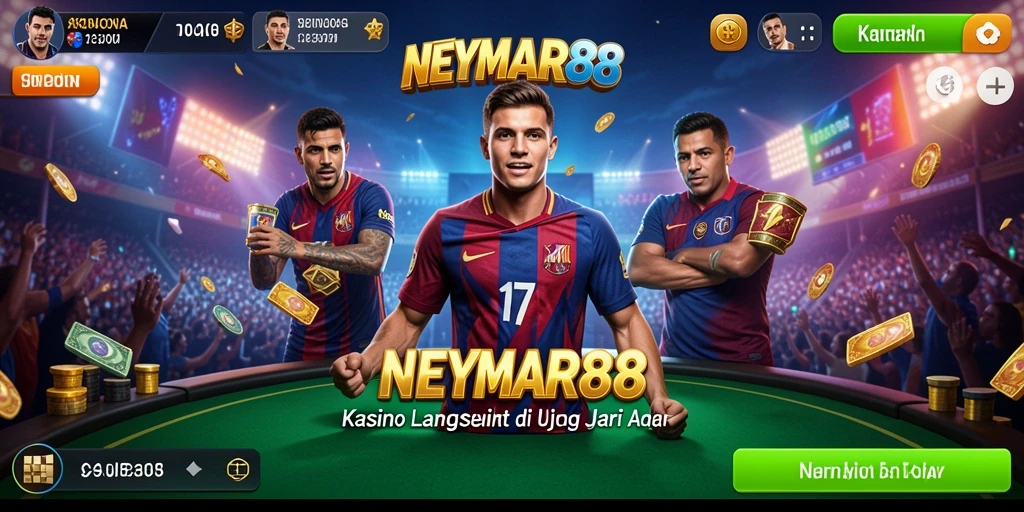 Tampilan utama NEYMAR88 menunjukkan dealer cantik dan permainan kasino langsung yang seru.