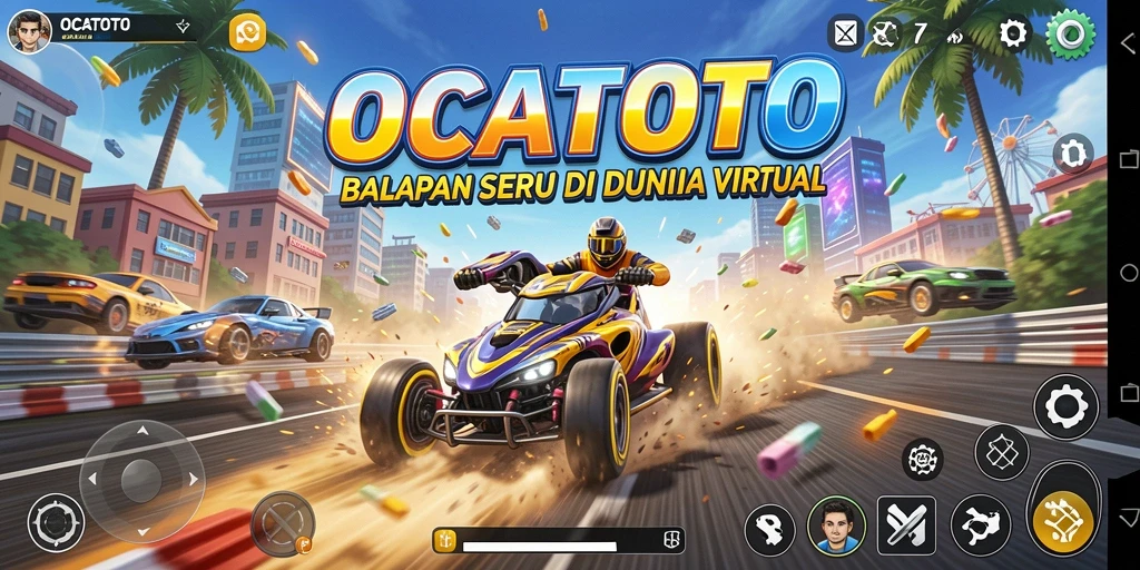 Gameplay Racing OCATOTO yang penuh adrenalin dan seru.