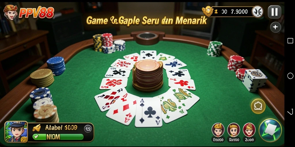 Screenshot gameplay gaple seru di PPV88.