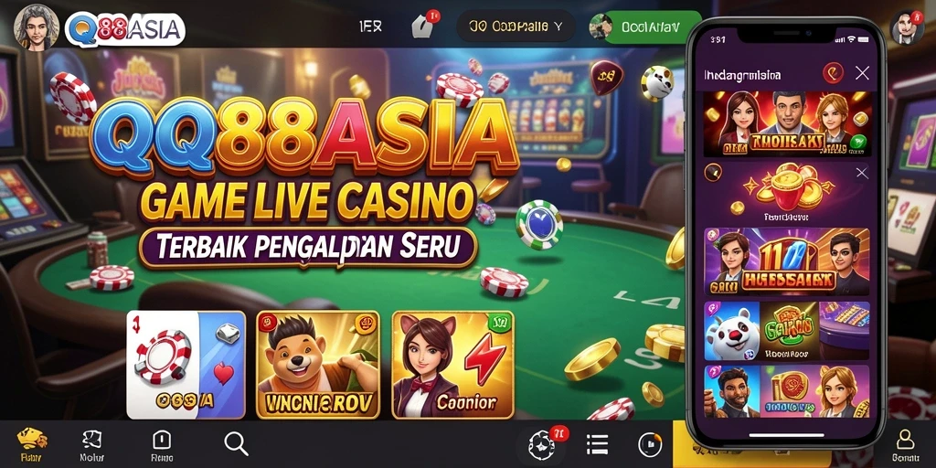 Screenshot gameplay Live Casino yang menampilkan dealer dan interaksi pemain.