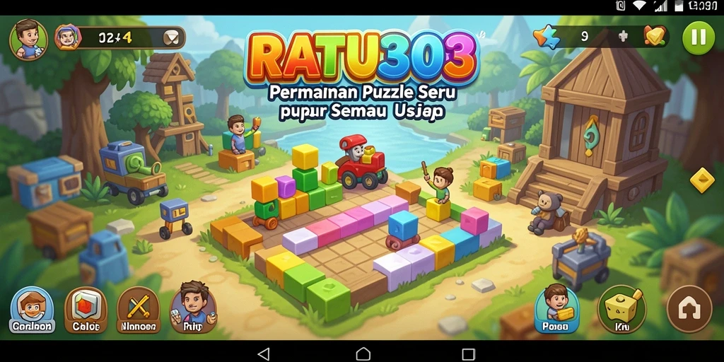 Gameplay Puzzle menantang yang penuh warna dan menarik.