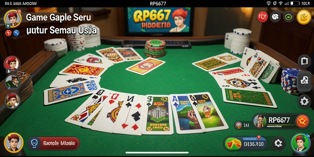Tampilan gameplay seru yang menunjukkan duel Gaple.
