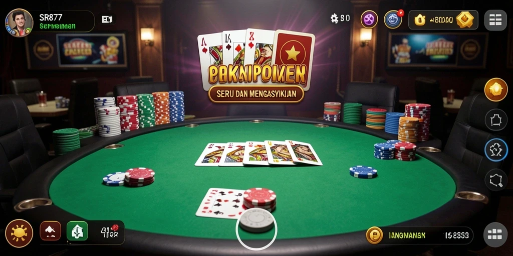 Tampilan antarmuka gameplay SR877 yang menegangkan dan seru.