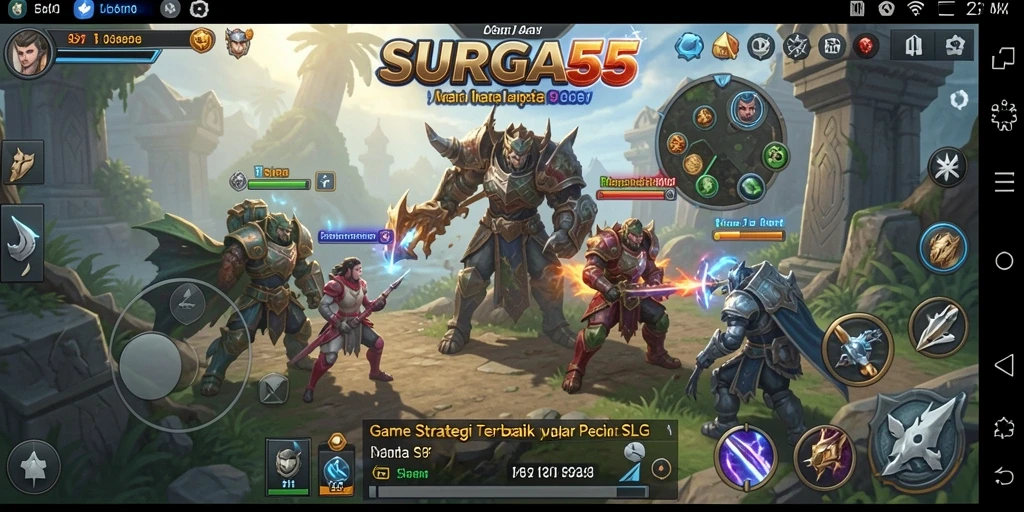 Tampilan gameplay SURGA55 yang menegangkan dan strategis.