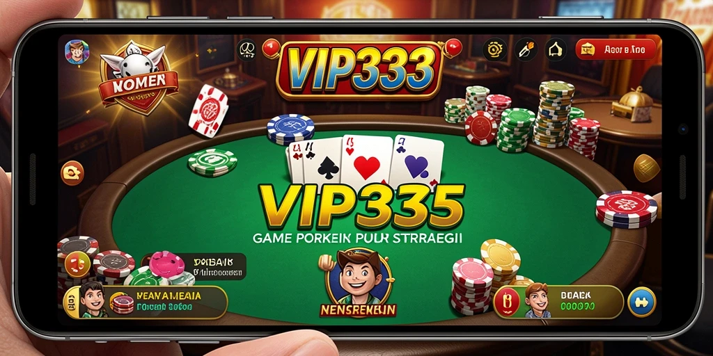 Tampilan gameplay seru dan intens dari game Poker VIP333.