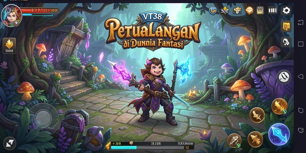 Menampilkan pemain dalam aksi menjelajahi dunia petualangan yang menakjubkan.